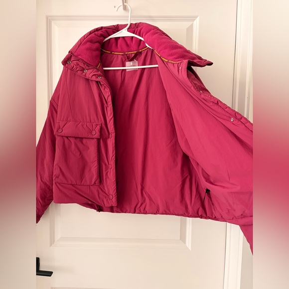 Free People Packable Raspberry Oversized Puffer Jacket - Picture 8 of 9
